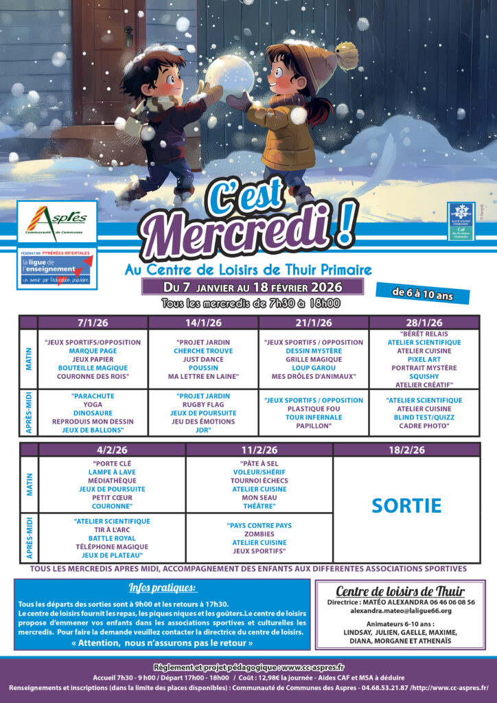 Thuir Primaire Du 7 janvier au 18 février 2026